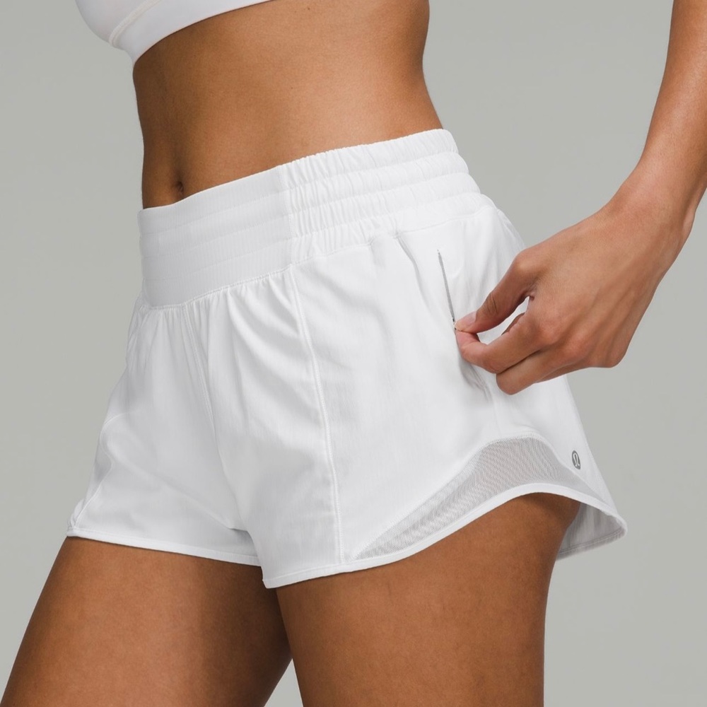 White Lululemon shorts